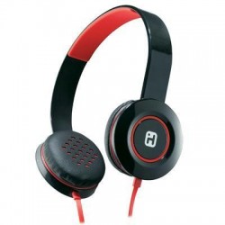 Headphones With Flat Cable Blk Red