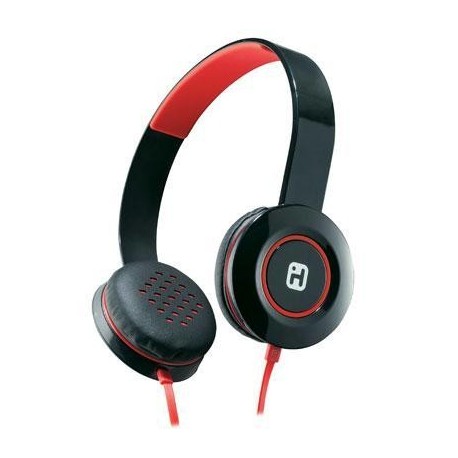 Headphones With Flat Cable Blk Red